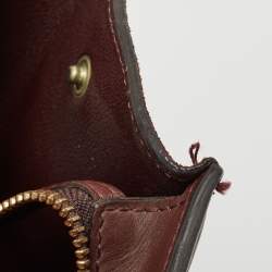 Celine Burgundy Leather and Suede Medium Trapeze Top Handle Bag