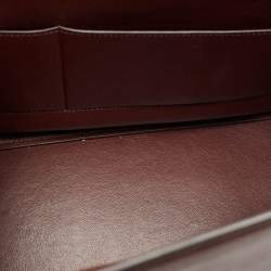 Celine Burgundy Leather and Suede Medium Trapeze Top Handle Bag