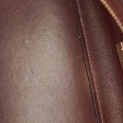 Celine Burgundy Leather and Suede Medium Trapeze Top Handle Bag