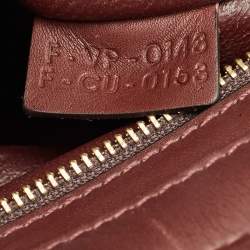 Celine Burgundy Leather and Suede Medium Trapeze Top Handle Bag