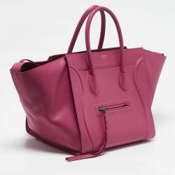 Celine Fuchsia Leather Medium Phantom Luggage Tote