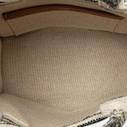 Celine Beige/Brown Small Canvas Cabas Thais Satchel