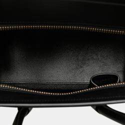 Celine Red Tricolor Calfskin MicroLuggage Tote