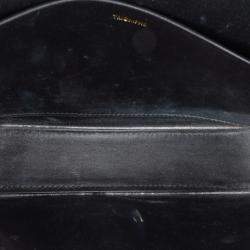 Celine Black Shiny Calfskin Claude Chain Shoulder Bag