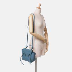Celine Blue Nano Grained Calfskin Belt Bag