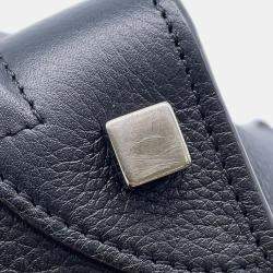 Celine Black Leather Luggage Micro Tote Bag