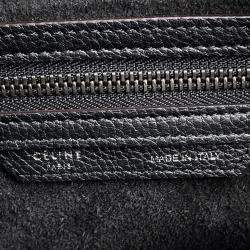 Celine Black Leather Luggage Micro Tote Bag