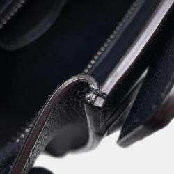 Celine Black Leather Luggage Micro Tote Bag