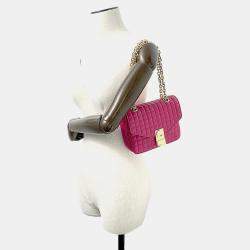 Celine Pink Leather C Small Chain Shoulder Bag