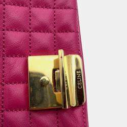 Celine Pink Leather C Small Chain Shoulder Bag