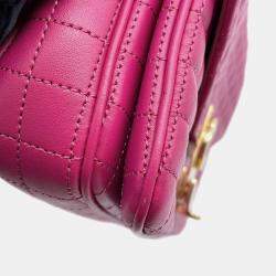 Celine Pink Leather C Small Chain Shoulder Bag