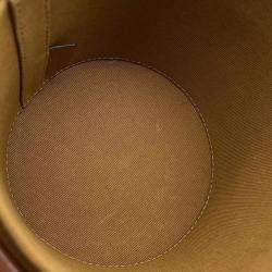 Celine Tan PVC Coated Canvas and Leather Triomphe Tambour Small Shoulder Bag