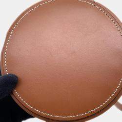 Celine Tan PVC Coated Canvas and Leather Triomphe Tambour Small Shoulder Bag