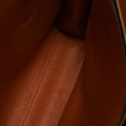 Celine Navy Blue/Brown Leather Boxy Tote