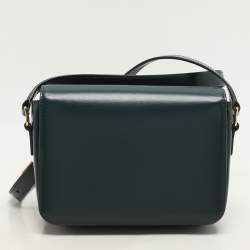 Celine Dark Green Leather Teen Triomphe Shoulder Bag