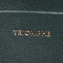 Celine Dark Green Leather Teen Triomphe Shoulder Bag