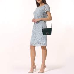 Celine Dark Green Leather Teen Triomphe Shoulder Bag
