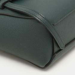 Celine Green Leather Pico Belt Top Handle Bag