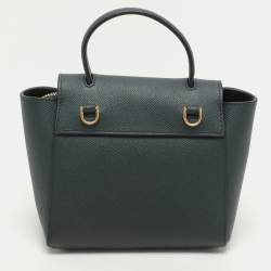 Celine Green Leather Pico Belt Top Handle Bag
