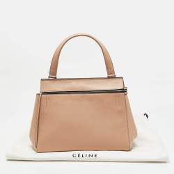 Celine Beige Leather Medium Edge Bag