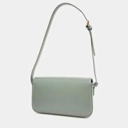 Celine Green Leather Triumph shoulder bag