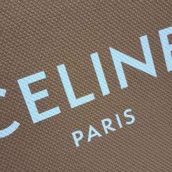 Celine Brown Canvas Cabas Vertical Small bag
