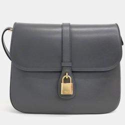 Celine Grey Leather Tabu Medium Bag