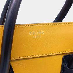 Celine Yellow Leather luggage bag