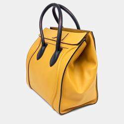 Celine Yellow Leather luggage bag