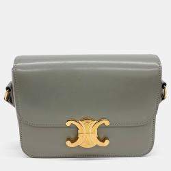 Celine Grey Leather Triumph Small Bag