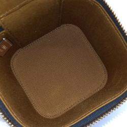 Celine Black Brown Canvas and Leather Triumph Mini Vanity Case