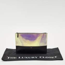 Celine Black Holographic Leather Solo Clutch