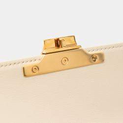 Celine Beige Triomphe Leather Claude Shoulder Bag