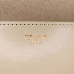 Celine Beige Triomphe Leather Claude Shoulder Bag