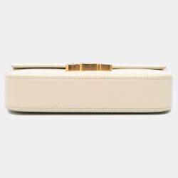 Celine Beige Triomphe Leather Claude Shoulder Bag