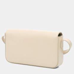 Celine Beige Triomphe Leather Claude Shoulder Bag