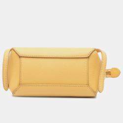 Celine Yellow Pico Grained Calfskin Belt Bag