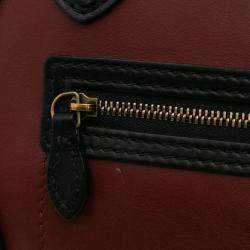 Celine Multicolor Red Nano Tricolor Leather Luggage Tote