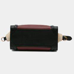 Celine Multicolor Red Nano Tricolor Leather Luggage Tote