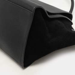 Celine Black Leather and Suede Medium Trapeze Top Handle Bag