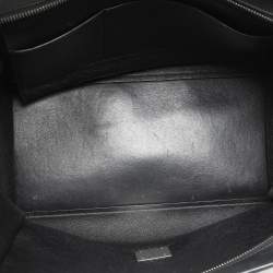 Celine Black Leather and Suede Medium Trapeze Top Handle Bag