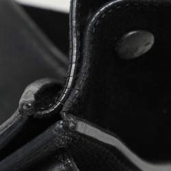 Celine Black Leather and Suede Medium Trapeze Top Handle Bag
