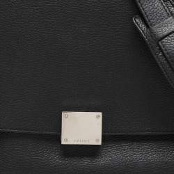 Celine Black Leather and Suede Medium Trapeze Top Handle Bag