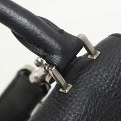 Celine Black Leather and Suede Medium Trapeze Top Handle Bag