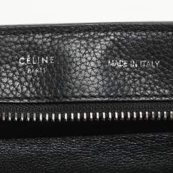 Celine Black Leather and Suede Medium Trapeze Top Handle Bag