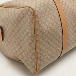 Celine Beige/Tan Coated Canvas Vintage Triomphe Duffel Bag