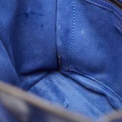 Celine Blue Leather Nano Luggage Tote