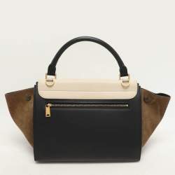 Celine Tricolor Leather Small Trapeze Top Handle Bag