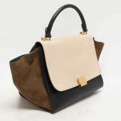 Celine Tricolor Leather Small Trapeze Top Handle Bag