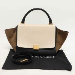 Celine Tricolor Leather Small Trapeze Top Handle Bag